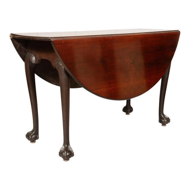 American Chippendale Mahogany Dropleaf Table For Sale