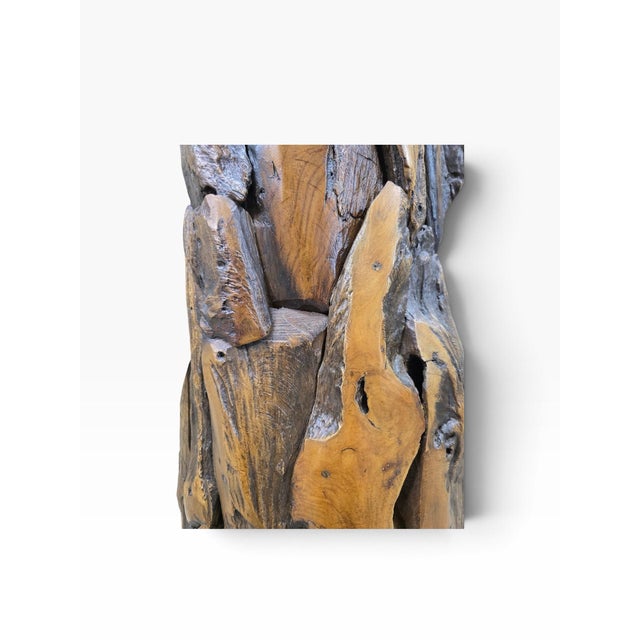 Mid 20th Century Sculptural Wood Giraffe Head & Neck Statue For Sale - Image 11 of 12