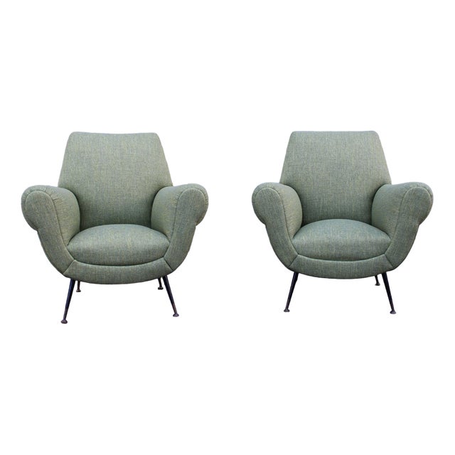 Set of Armchairs by Gigi Radice for Minotti, 1950s For Sale