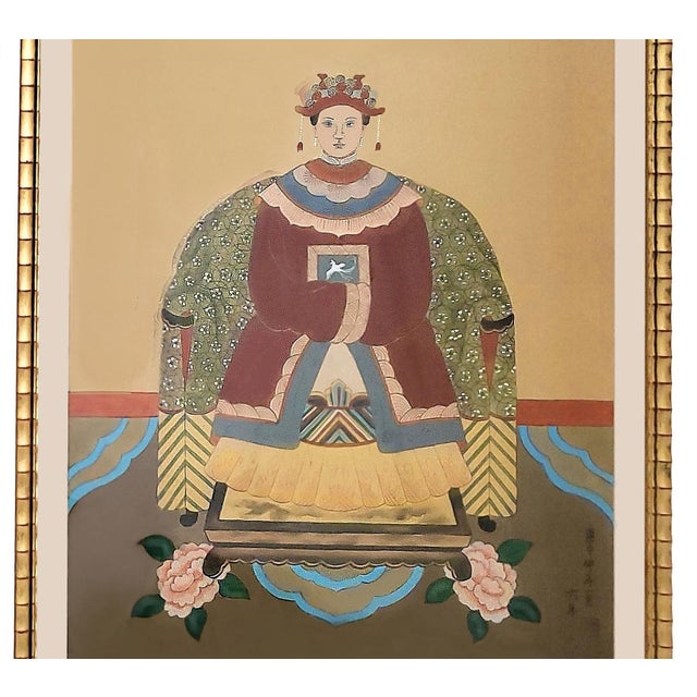 Paintings Chinese Ancestral Portraits Extra Large Pair For Sale - Image 9 of 18