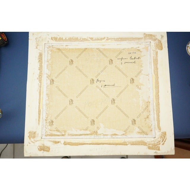 Giovanni Omiccioli, Fregene Beach with Huts, 20th Century, Oil Painting on Cardboard, Framed For Sale - Image 7 of 10