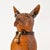 An incredible mid century wicker basket in the shape of a sitting dog with beautiful features and details. Measures ~16.5"...