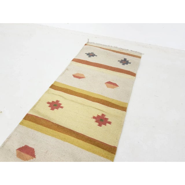 Vintage Indian Woolen Rug For Sale - Image 4 of 5