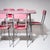 Pink Formica Dining Set of Table and Chairs, Italy, 1960s, Set of 7 For Sale - Image 3 of 12
