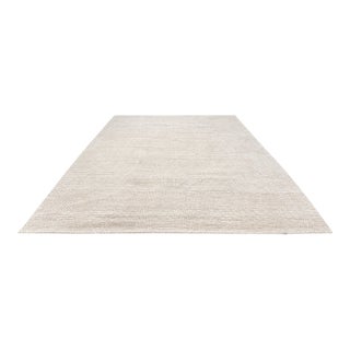 Rh Varusha Wool & Silk Rug – 12' × 15' Wheat | 100 Tibetan Knots Per Square Inch | Made in Nepal For Sale