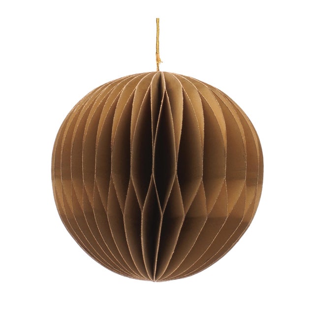 Contemporary Round Paper Ornament Set of 12 For Sale - Image 3 of 4