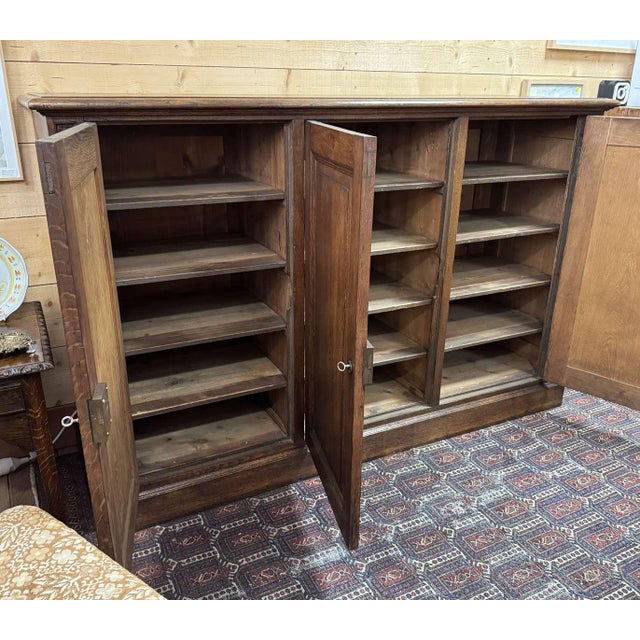 20th Century Oak Sideboard with Three Doors For Sale - Image 4 of 7