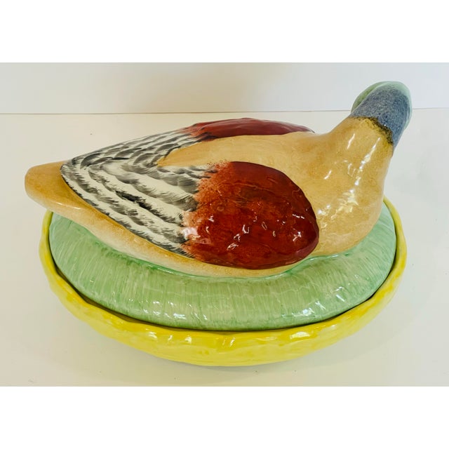 Late 19th Century Antique Stafforshire Duck and Gosling Tureen For Sale - Image 5 of 10