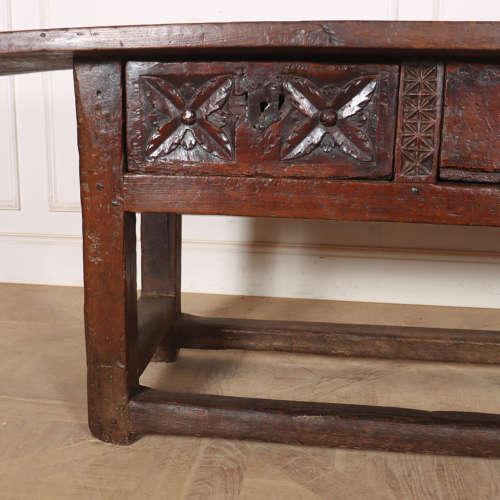 Wood Antique Spanish Side Table For Sale - Image 7 of 16