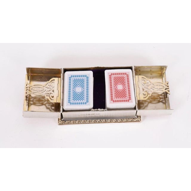 1910s Antique Sterling Silver Playing Card Box Casket from Asprey, 1912 For Sale - Image 5 of 18