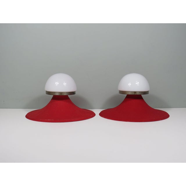 Wall or Ceiling Lamps with Flowing Lines and Subtle Texture, 1950s, Set of 2 For Sale - Image 14 of 17