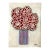 Cassandra Auker Contemporary Small Painting on Paper “Little Rose Vase” For Sale