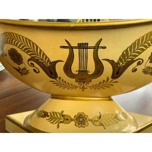 Metal Late 20th Century French Tole Compote For Sale - Image 7 of 11