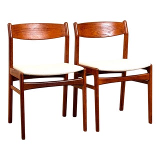 Dining Chairs in Teak by Erik Kirkegaard, Set of 2 For Sale