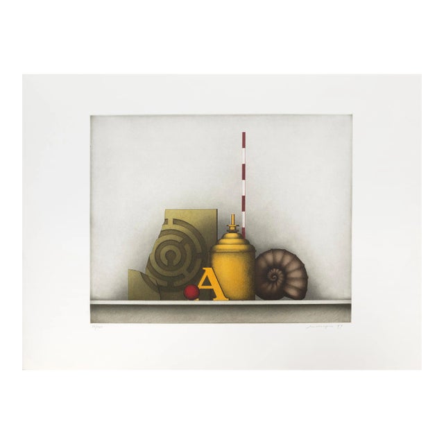 A Still Life, Friedrich Meckseper Aquatint, Signed, Numbered, and Dated in Pencil For Sale