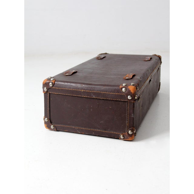 Vintage Brown Leather Luggage Chairish
