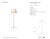 J. Randall Powers by Visual Comfort Signature Albert Petite Tri-Leg Floor Lamp in Gilded Iron with Silk Box Pleat Shade...