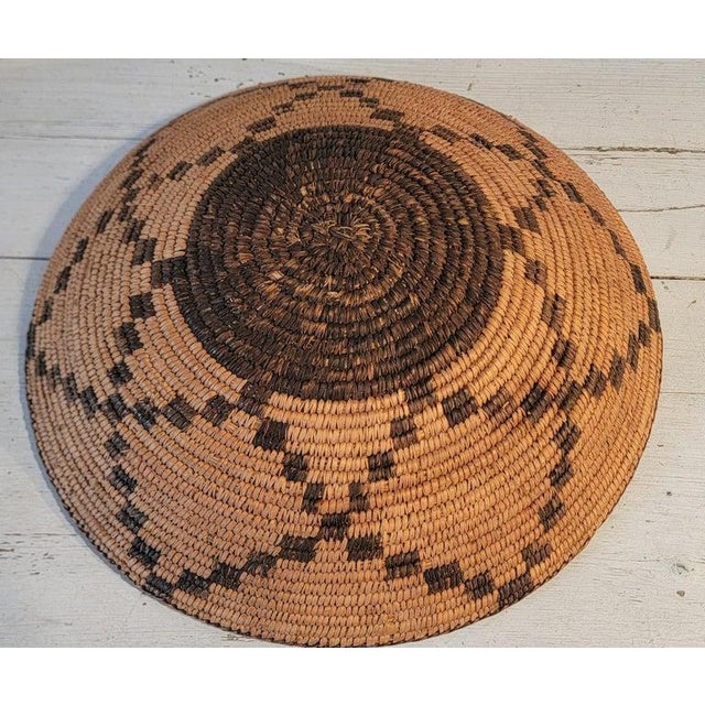 1930s Large American Hand Woven Basket For Sale - Image 4 of 6