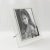 Stunning French Hollywood Regency glass picture photo frame. Clear and frosted glass slab with geometric design and...