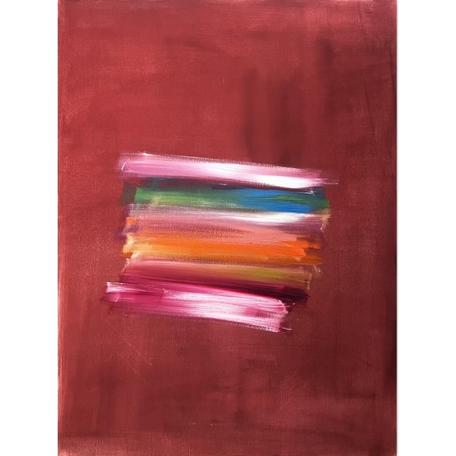 Tommaso Fattovich Contemporary Abstract Oil on Canvas "Rotten Peaches & Neon Saints" by Tommaso Fattovich For Sale - Image 4 of 4