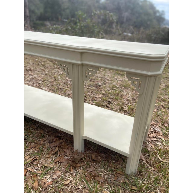 Vintage Lane Console With Fretwork For Sale - Image 10 of 12
