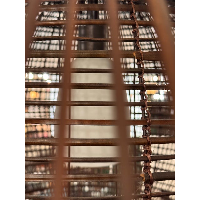 Organic Modern Rattan Braided Rope Pendant Light For Sale - Image 11 of 12