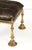 Metal 1950's Brass and Crushed Velvet French Ottoman For Sale - Image 7 of 14