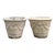 Vintage Coastal Monumental Swag Cast Concrete Planters - Set of 2 For Sale