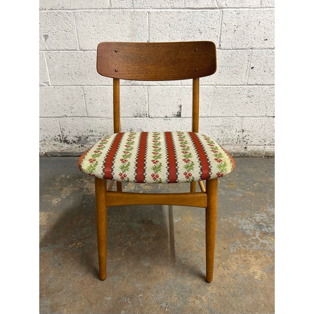 1960s 1960s Danish Teak & Oak Dining Chairs - Set of 4 For Sale - Image 5 of 8