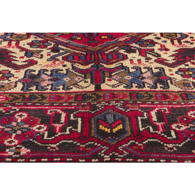 Mid 20th Century Vintage Persian Heriz Rug - 07'07X 09'11 For Sale - Image 5 of 10