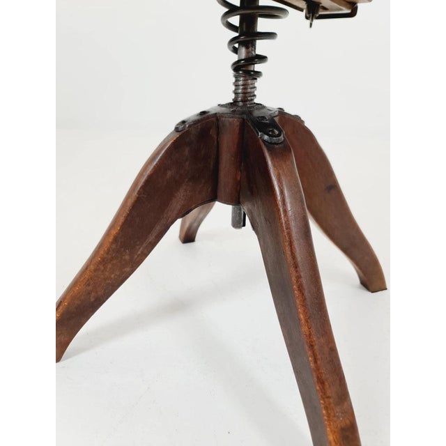 Wood Bauhaus Swivel Office Chair in Wood from Puffdreh Kontorchair, 1930s For Sale - Image 7 of 16