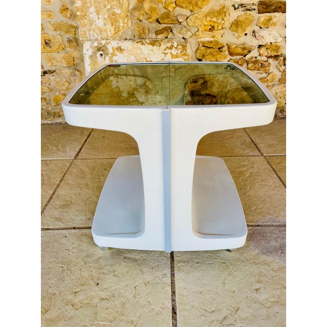 Vintage Side Table on Wheels with Storage by Flair, 1970s For Sale - Image 15 of 18
