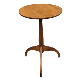 Manner Stephen Swift Stained Solid Cherry Pedetal Spider Side Table Candle Stand For Sale