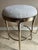 Baker Furniture Minimalist Counter Stool, Polished Nickel Base, Swivel Seat in White Suede - Pair For Sale - Image 13 of 18