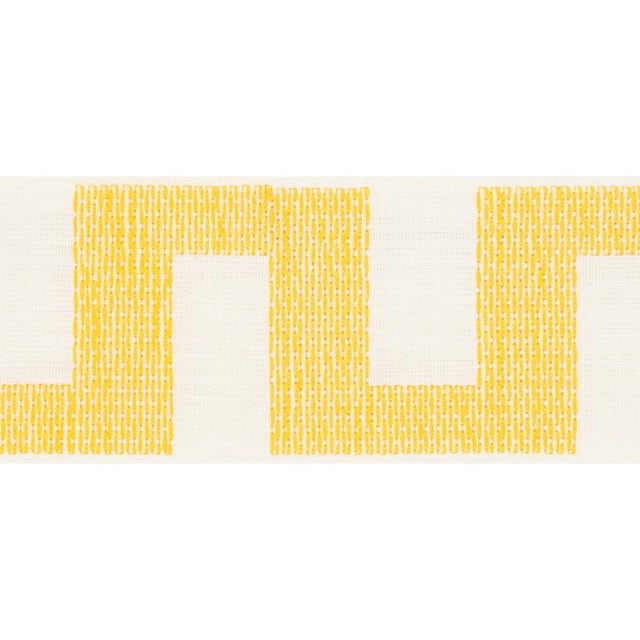 Contemporary Schumacher Matrix Tape Trim in Yellow For Sale - Image 3 of 3