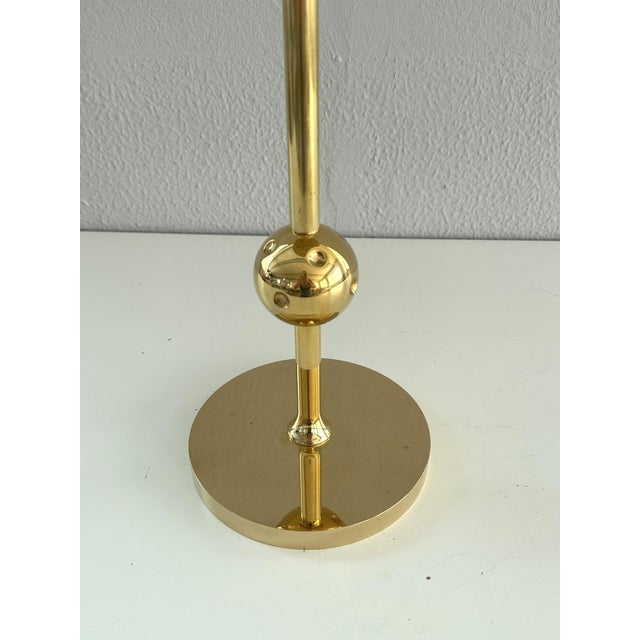 Italian Side Table in Brass and Blue Glass by Osvaldo Borsani for Atelier Borsani Varedo, 1950s For Sale - Image 10 of 17