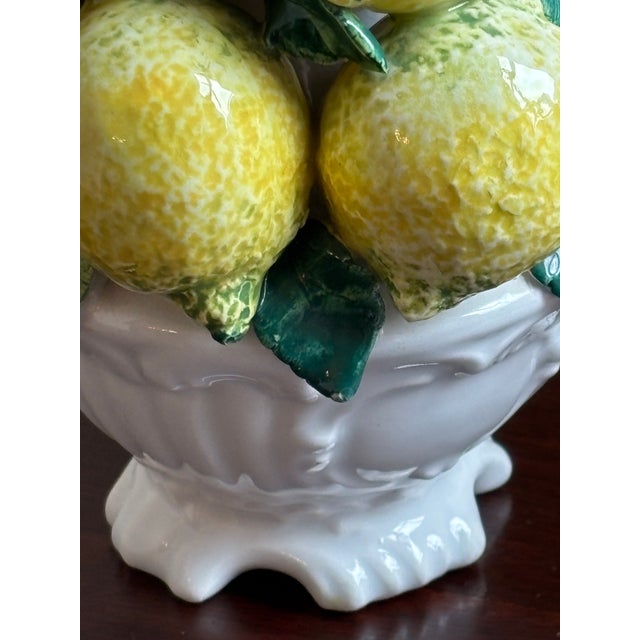 Vintage Italian Majolica Topiary W/ Lemons and Limes For Sale In Baltimore - Image 6 of 13