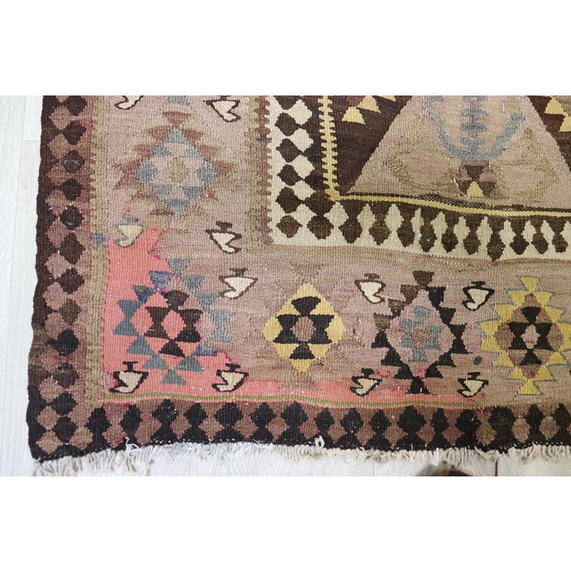 Vintage Caucasian Kilim Rug, 1920s For Sale - Image 14 of 15