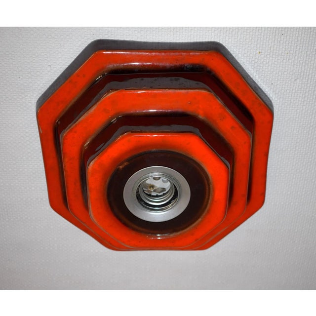 Ceramic Ceiling Lamp, 1960s, in Flawless conditions. Designed 1960 to 1969 Up to 250V (Europe/UK Standard).The wiring of...