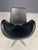 Alipes Black Swivel Salon Chair with Chrome Star Base by Giorgetto Giugiaro for Gamma & Bross, Italy, 1940s For Sale - Image 6 of 10