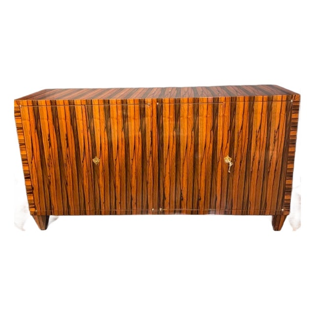 Italian Art Deco Macassar Ebony Sideboard For Sale