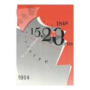 1987 Philippe Apeloig 'Musee d'Orsay' Gray,Black,Red Offset Lithograph