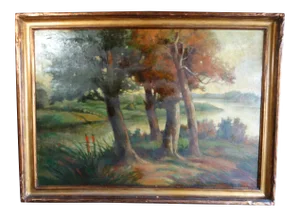 1935 J Albert Heppes River Landscape