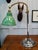 1920s Antique Brass and Green Enamel Gooseneck Reading Lamp, 1920 For Sale - Image 5 of 7