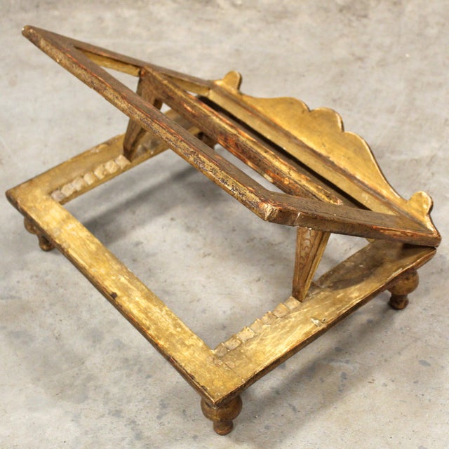 Antique Italian Gilded Table Lectern, 1800s For Sale - Image 9 of 15