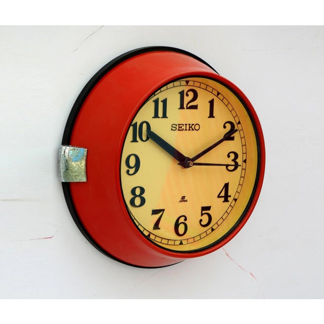 1990s Seikosha Co. Ltd Seiko - Industrial Wall Decor Clock For Sale - Image 5 of 6