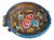 Rustic Style Painted Wooden Bowl, 1950s For Sale