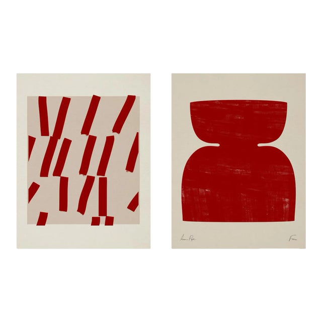 Contemporary Minimalist Abstract Giclee Prints - Set of Two For Sale