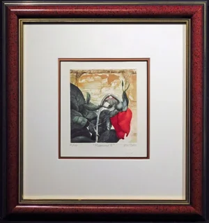 G H Rothe "Rebound Ii" Roses Framed Hand Signed Art Limited Edition on Paper