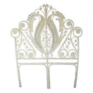 Vintage Wicker Twin Headboards - A Pair For Sale